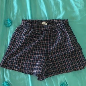 Brandy Melville Plaid Shorts